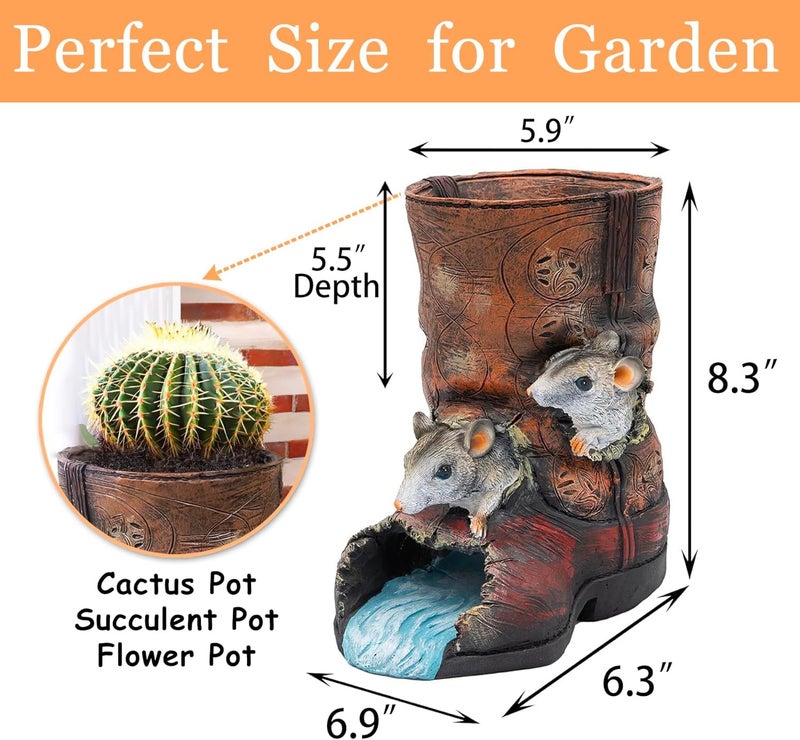 Euiroet Garden Rain Downspout Diverter, Splash Block & Gutter Extender, Decorative Gutter Extension Downspout, 3"x4" Downspouts, Eco-Friendly Resin, Unique Outdoor Decor Gift - Image 3